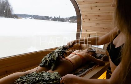 Настоящий пар в арендованной плавучей бане на Вуоксе