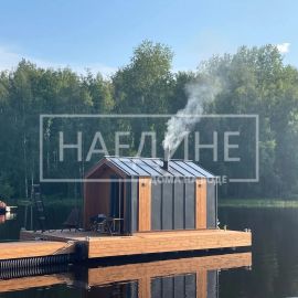 Арендовать плавучую баню Барн на выходные на озере | Наедине - дома на воде