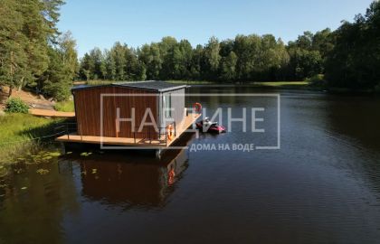 Хаусбот «Сила Природы» на Вуоксе – уютный плавучий дом с террасой для аренды
