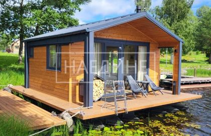 Аренда хаусбота «Сила Вуоксы» – плавучий дом с террасой на озере Вуокса